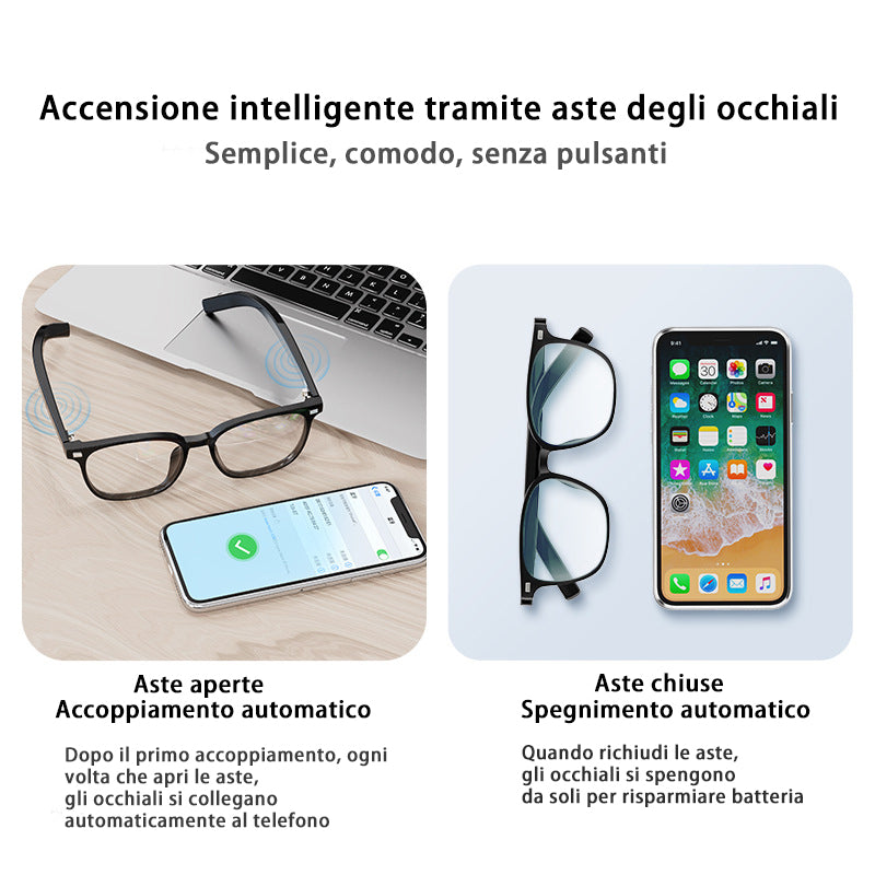 Occhiali Intelligenti Bluetooth G05 – Auricolari Wireless Integrati | Multifunzione | Lenti Polarizzate - G05