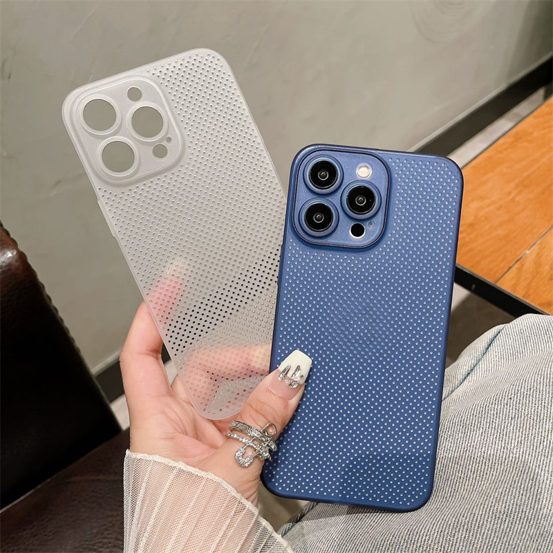 Cover per iPhone Ultra Leggera 10 g – Custodia Slim in PP Opaco, Sottile e Traspirante con Fori di Ventilazione – CS12