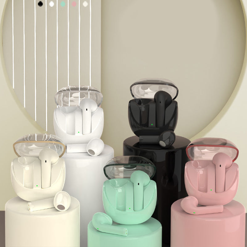 E19 Auricolari Bluetooth TWS – Mini Macaron Trasparenti | Touch Control Senza Fili