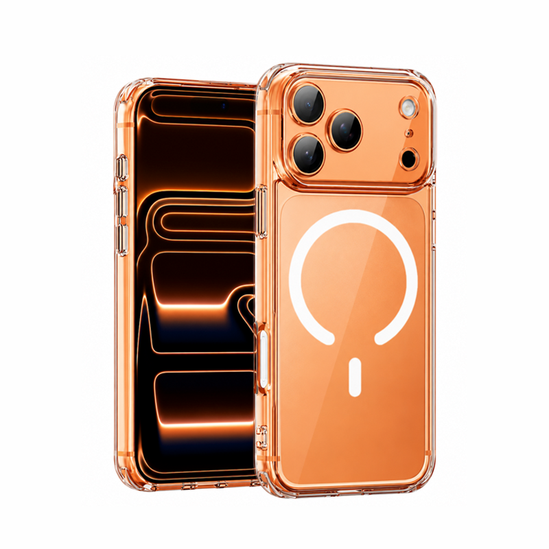 Cover Trasparente PC + TPU per iPhone – Antiurto, Anti ingiallimento ,Anti-Impronte e Anti-Graffio, Alta Trasparenza, Compatibile con MagSafe – 1110