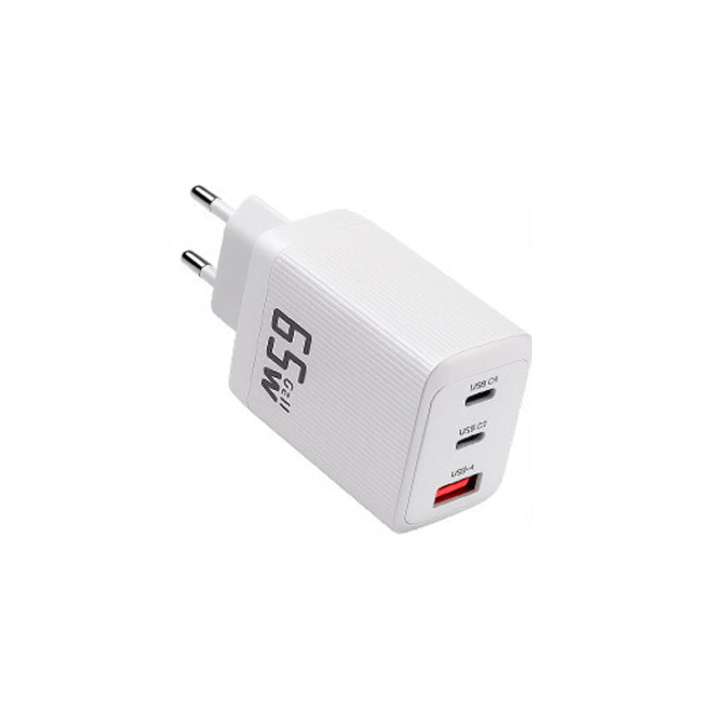 Caricatore Rapido 45W GaN PD 3.0 | 2 USB-C + 1 USB-A per Smartphone, Tablet e Notebook - ZCD-45W