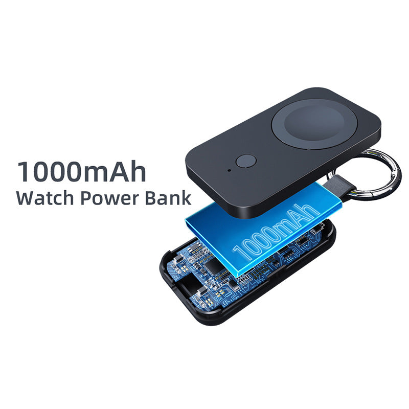 Portachiavi Power Bank per Apple Watch | Compatibile fino alla Serie 8 | 1000mAh | Fino a 3 Ricariche - V9A