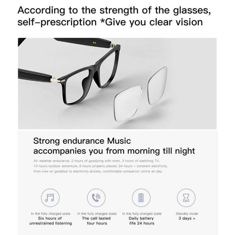 Occhiali Audio Intelligenti: Chiamate Telefoniche, Ascolto Musica, Controllo Touch, Assistente Vocale, Protezione UV, Modello Elegante Unisex - M01