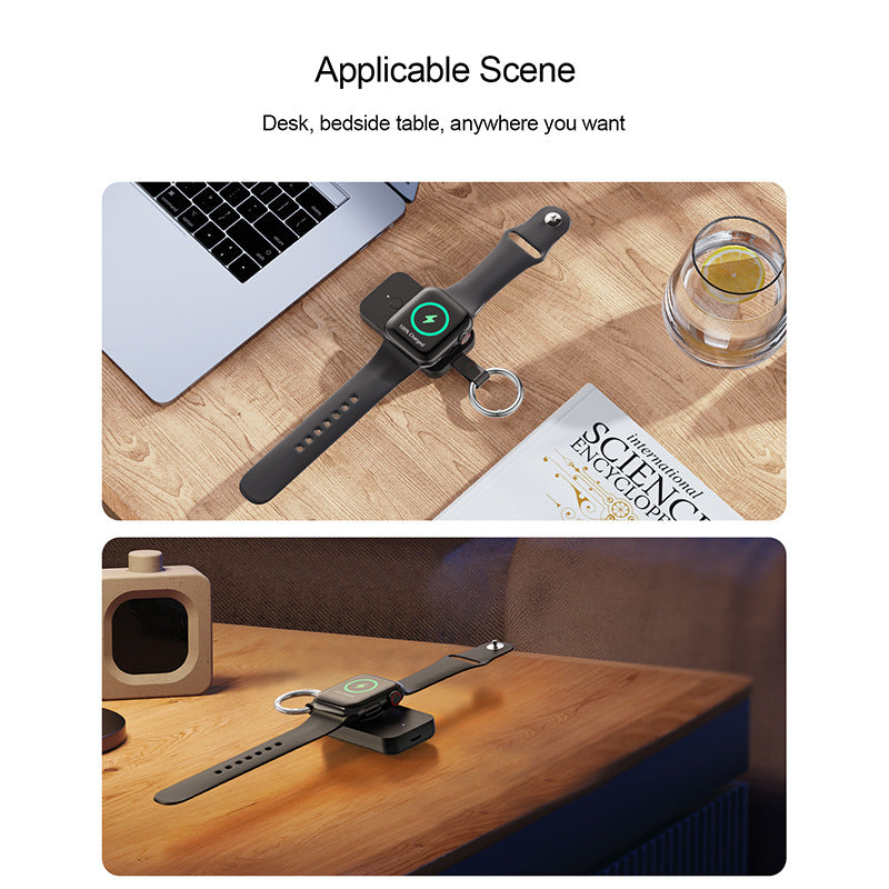 Portachiavi Power Bank per Apple Watch | Compatibile fino alla Serie 11 | 1000mAh | Fino a 3 Ricariche - V9A