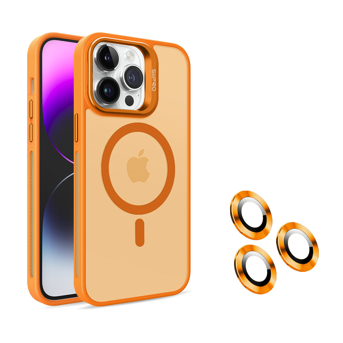 Cover iPhone con Supporto Fotocamera Integrato – Trasparente Fumé, Compatibile MagSafe, Mod. 7011