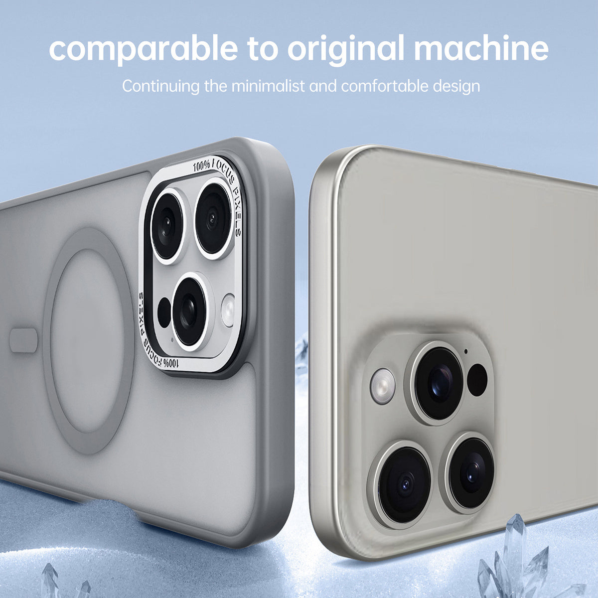 Cover per iPhone - Trasparente effetto fumé - Soft touch + Anti impronte - compatibile per magsafe - 6030