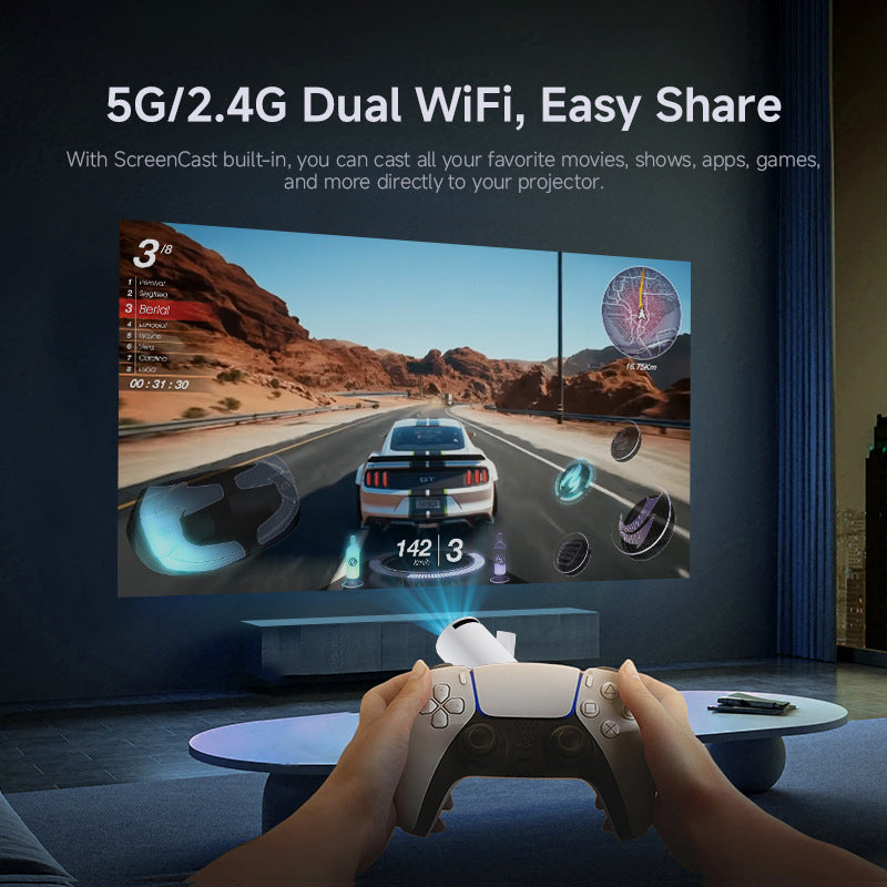Mini Proiettore LED Wireless Z11 – Rotazione a 240°, proiezione fino a 120" - 4K HD 1280x720 , compatibile con Android, iOS, HDMI e USB