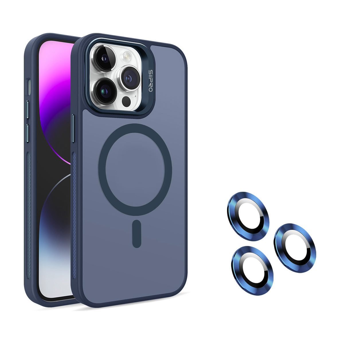 Cover iPhone con Supporto Fotocamera Integrato – Trasparente Fumé, Compatibile MagSafe, Mod. 7011