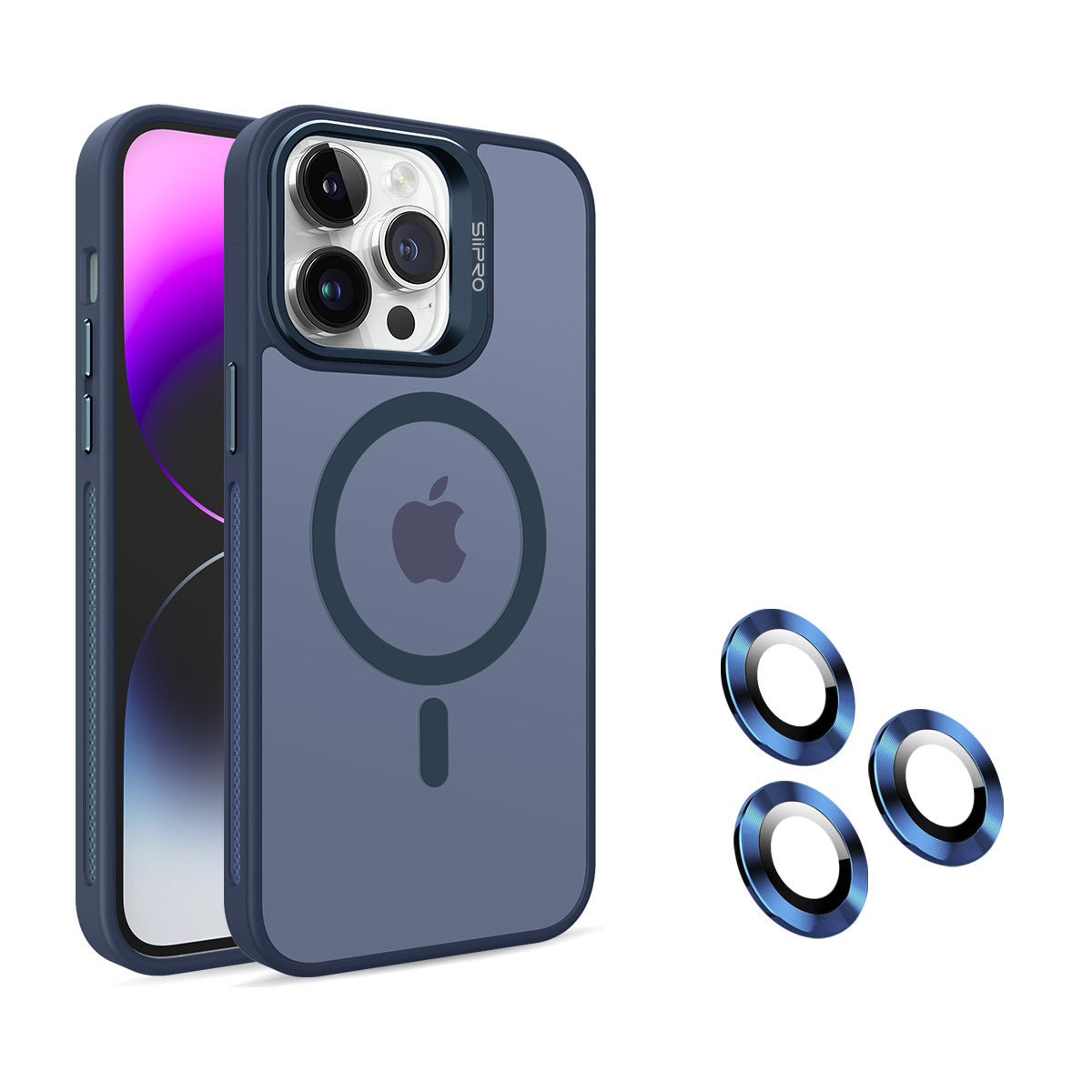 Cover iPhone con Supporto Fotocamera Integrato – Trasparente Fumé, Compatibile MagSafe, Mod. 7011