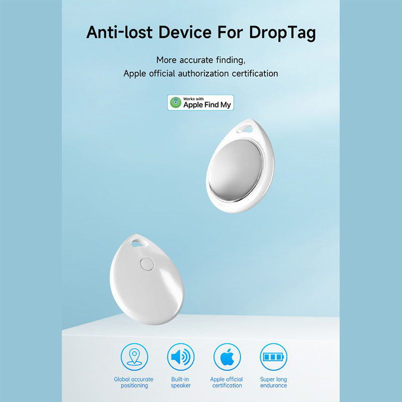 Dispositivo Anti-Smarrimento Ultra Slim, Impermeabile e Ricaricabile Wireless – Modello Compatibile con Apple Find My o Android Find My Device, Ideale per Portafoglio, Zaino, Portachiavi, automezzi ecc. G2302 /G2304