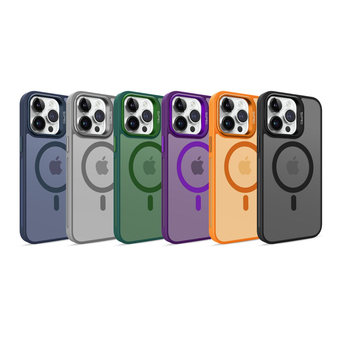 Cover iPhone con Supporto Fotocamera Integrato – Trasparente Fumé, Compatibile MagSafe, Mod. 7011