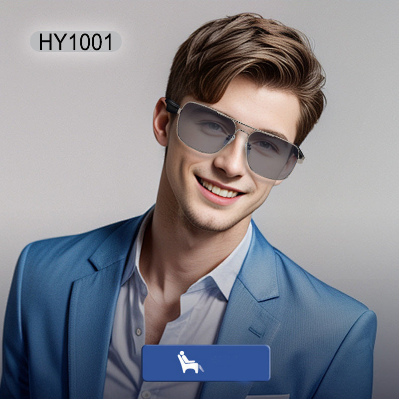 Occhiali da Sole Bluetooth Intelligenti – Audio Open-Ear, Microfono Integrato, Controllo Touch, Protezione UV, Design Unisex - HY1001/HY1002/HY1008