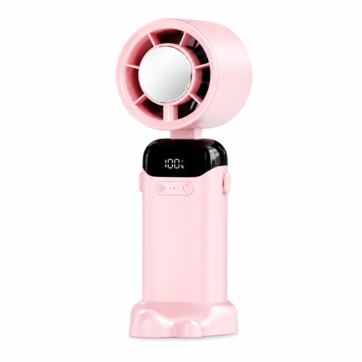Ventilatore Portatile con Raffreddamento | Turbo ad Alta Velocità | Regolazione Continua a 199 Livelli | Display Digitale della Batteria | Da Collo e Portatile | Pieghevole e Compatto-N16