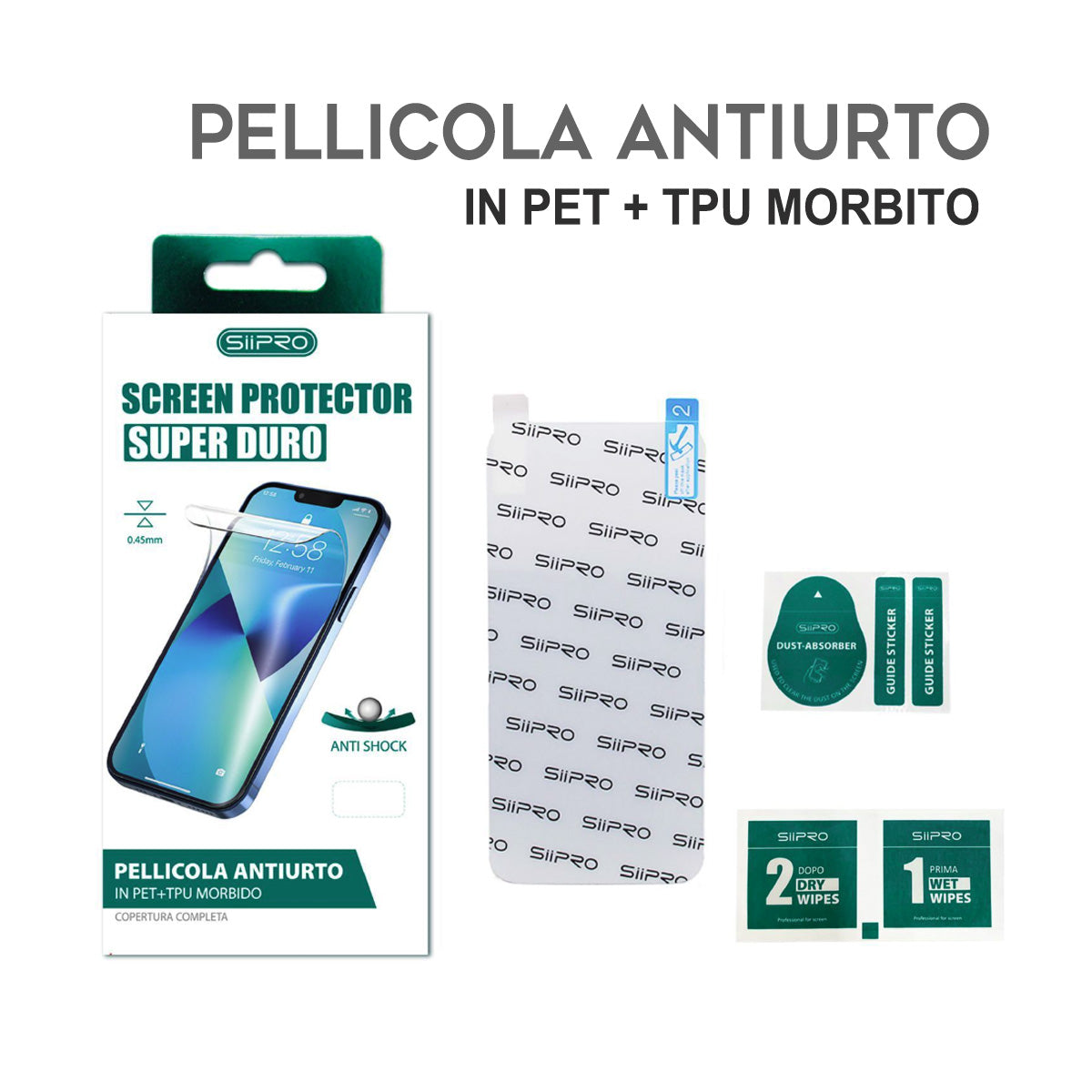 Pellicola antiurto super resistente in PET + TPU