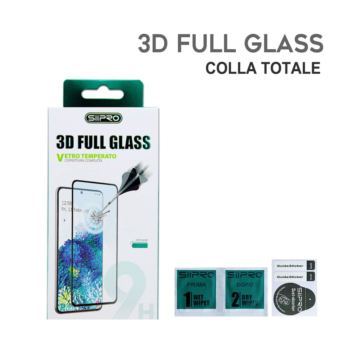 Pellicola in vetro temperato 3D per Samsung - Trasparente lucida