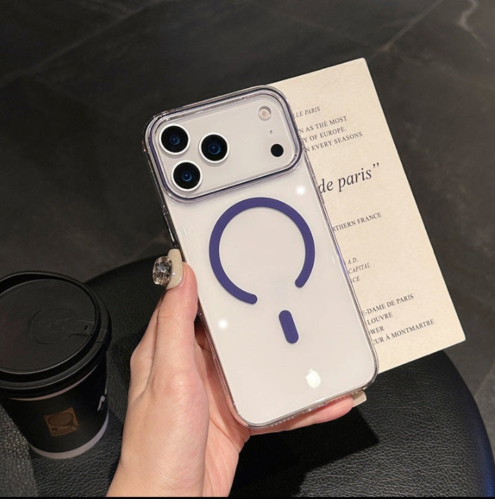 Cover Trasparente Magsafe per iPhone | PC Rigido Anti-Graffio e ingiallimento – Stile Minimal-CS08