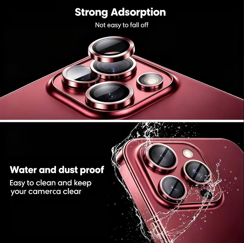 Cerchietti copri-lente effetto metallo per iPhone – Proteggi Obiettivo e Lenti, Design Singolo per Fotocamera - 1021