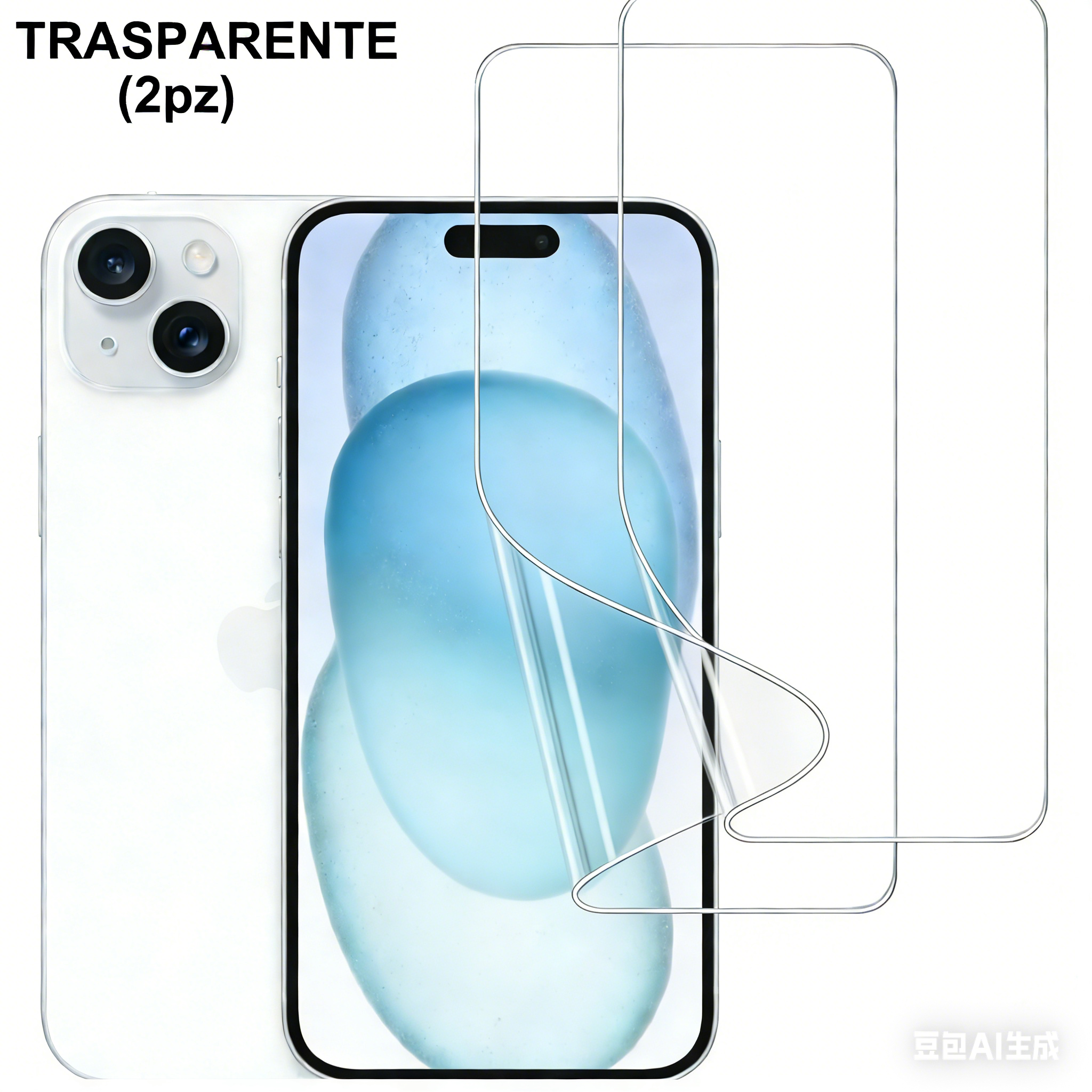 2 Pezzi Pellicola protettiva in idrogel morbida, tatto più confortevole, anti-urto e anti-impatto, autorigenerante