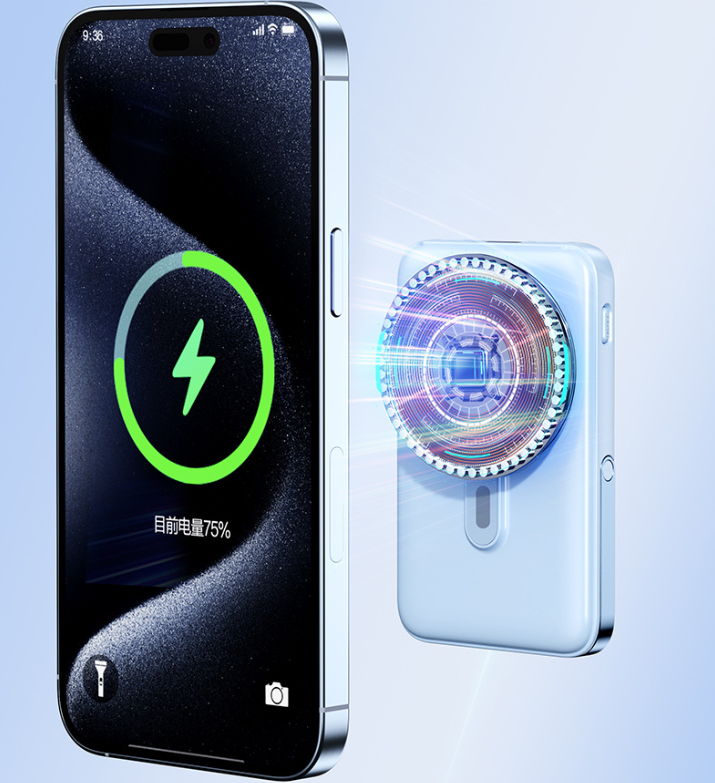 Power Bank Magnetico MagSafe 10.000mAh | Ricarica Rapida Wireless + Cavo Integrato | Supporta iWatch & Cuffie - CW02
