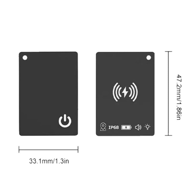 Dispositivo Anti-Smarrimento Ultra Slim, Impermeabile e Ricaricabile Wireless – Modello Compatibile con Apple Find My o Android Find My Device, Ideale per Portafoglio, Zaino, Portachiavi, automezzi ecc. G2302 /G2304