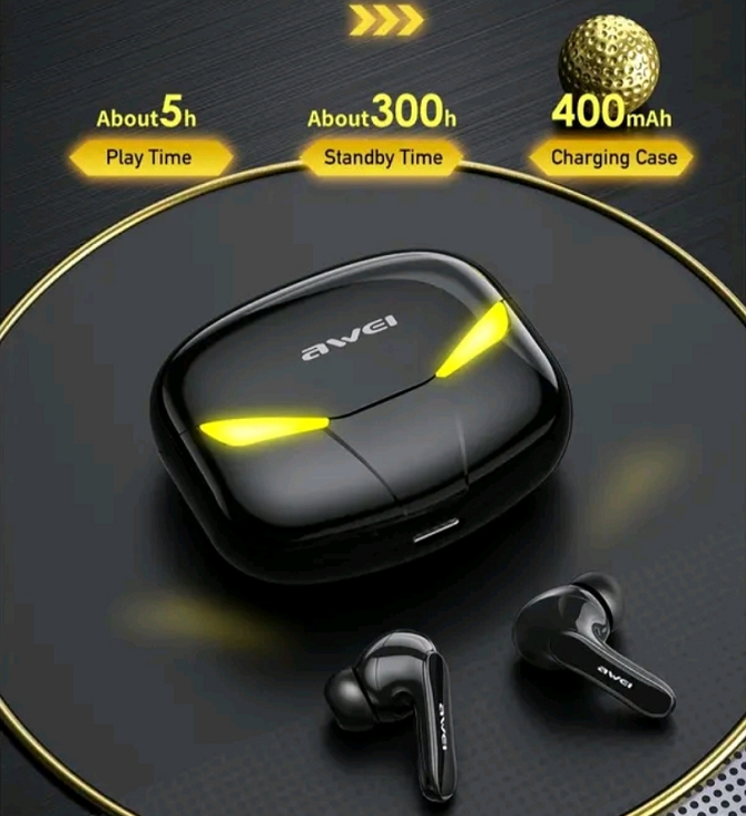 🎧 Awei T35 – Auricolari Gaming & Music con LED Eyes 👀 | Bassi Potenti 🔊 | Latenza Ultra-Bassa ⚡ | Waterproof IPX5 💧 | Bluetooth 5.0 🔗 | Autonomia 300H 🔋