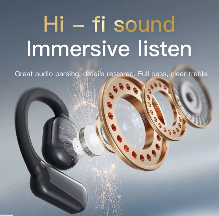 Auricolare a Clip con LED | Traduzione Istantanea Bluetooth Sport • Ultra-Leggero - V305