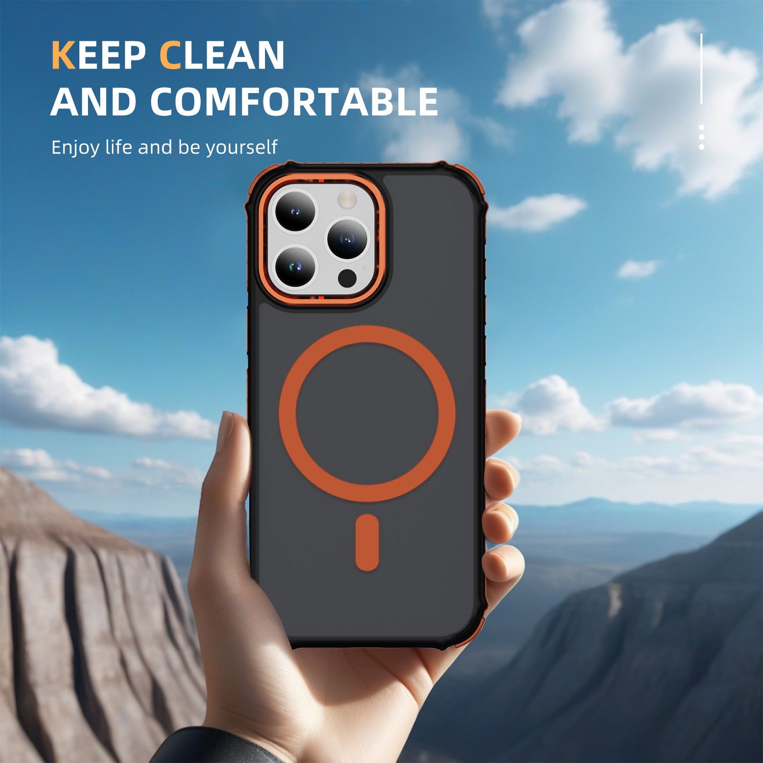 Cover anti-caduta per iPhone, con massima protezione, design elegante e moderno, compatibile con MagSafe - 7018