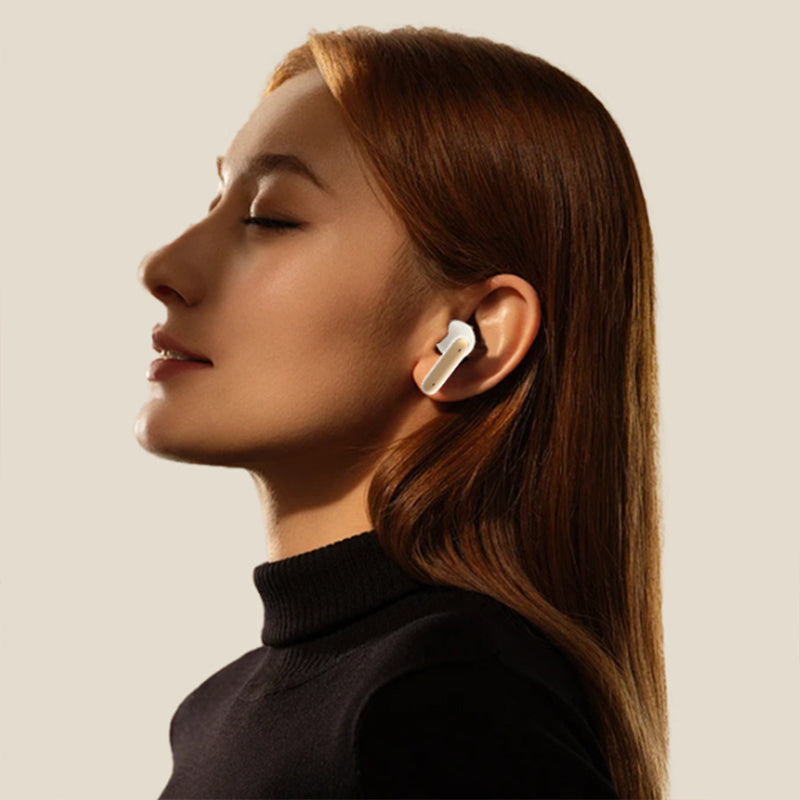 Auricolari Bluetooth con Cancellazione Ibrida del Rumore | Display LED | 6 Microfoni | ANC + ENC Anti-Vento - AB01