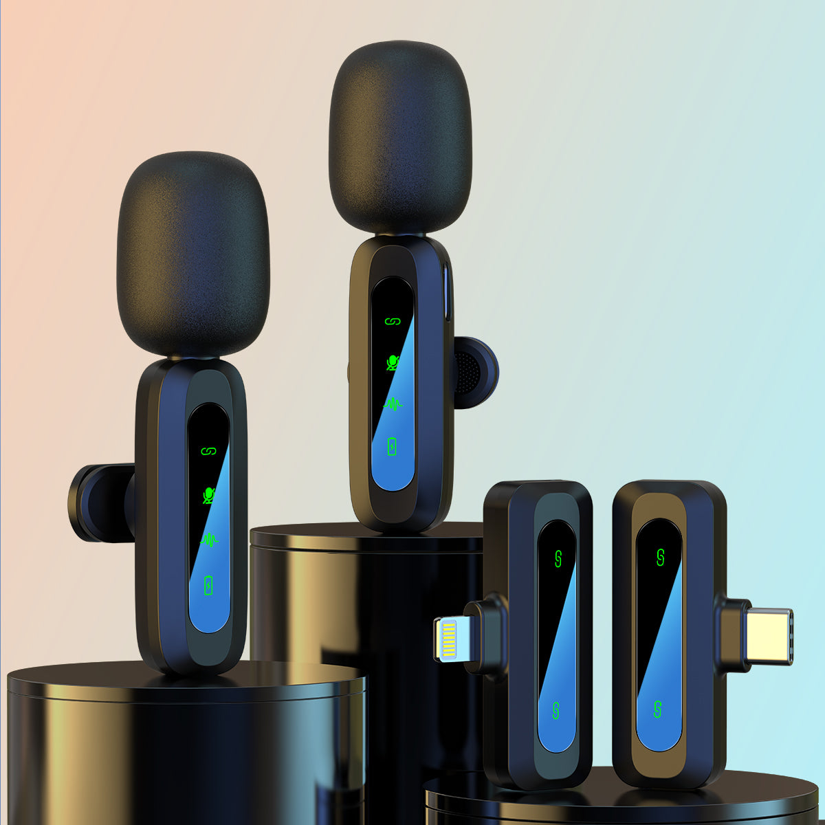 Microfono Lavalier Wireless 2.4G – Plug & Play con Riduzione del Rumore – Compatibile con iPhone & Android, ideale per TikTok Live, interviste e vlog - J3