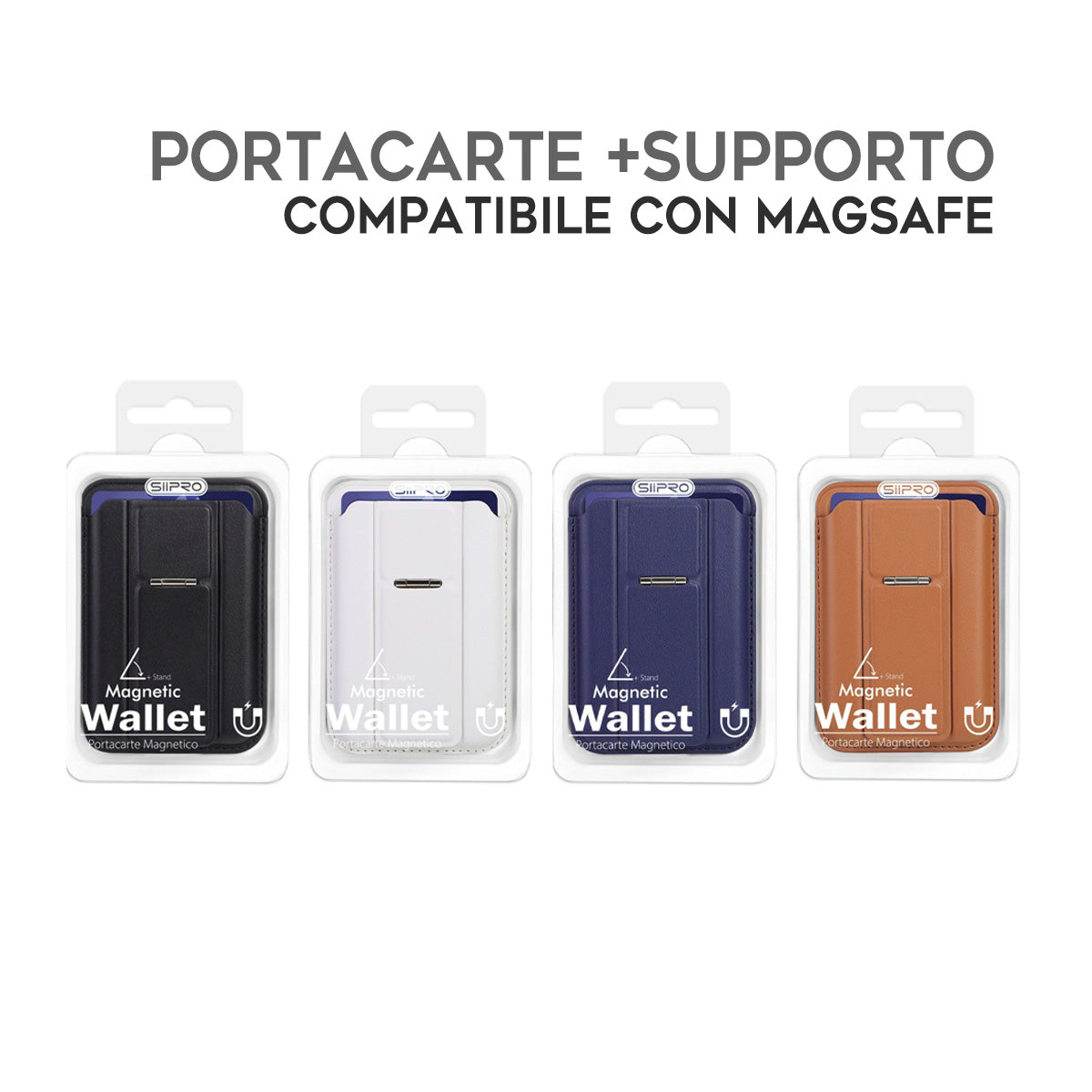 Portacarte magnetico con supporto, compatibile con MagSafe – 5006