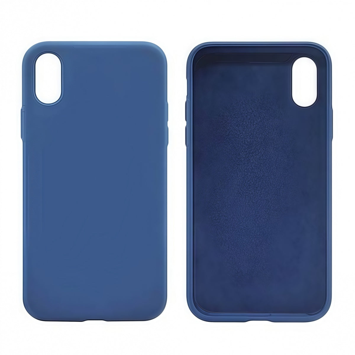 Cover per iPhone in silicone premium vellutato effetto pelle - blu cobalto/Cobalblue - 6006