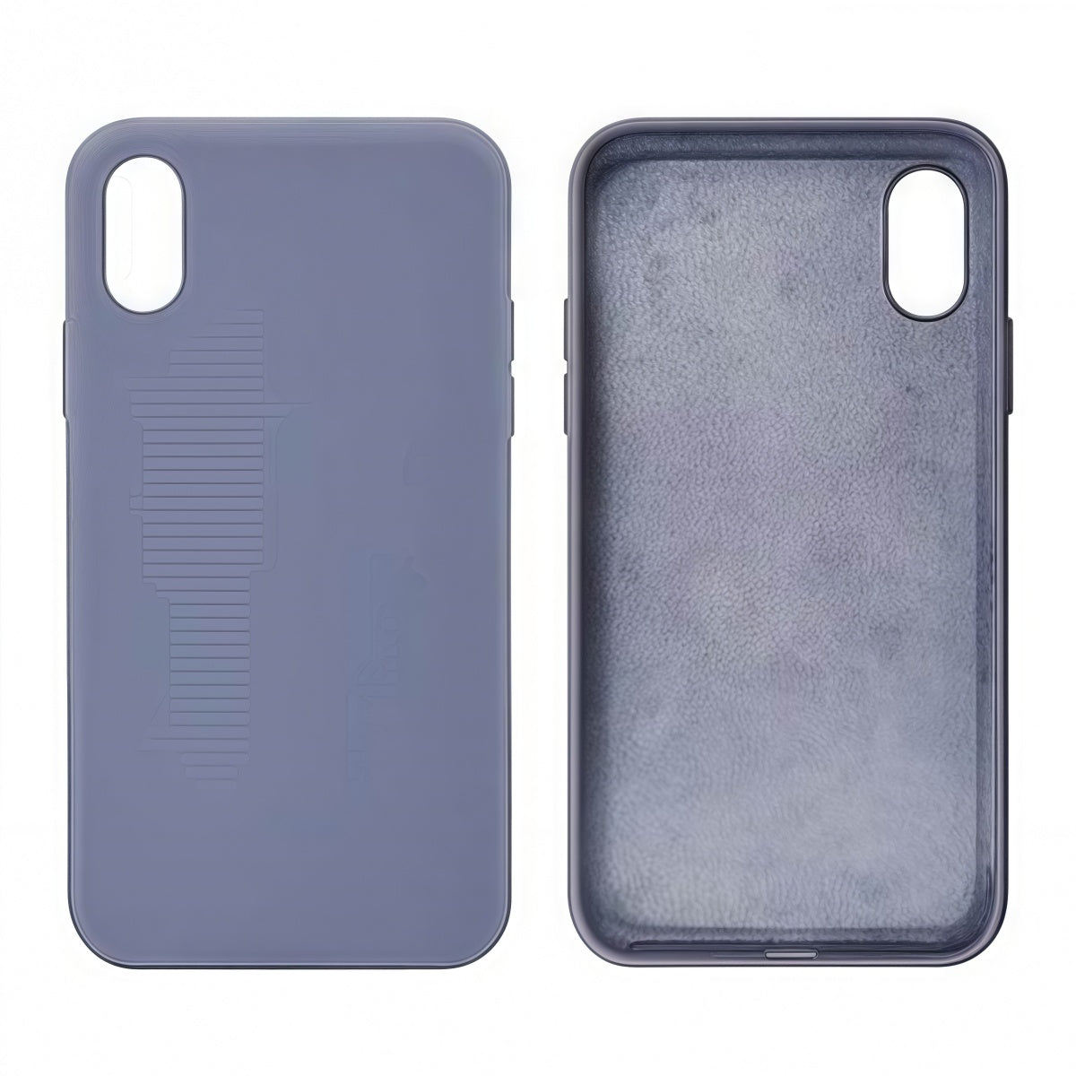 Cover per iPhone in silicone premium vellutato effetto pelle -Grigio lavanda/Lavendergray- 6006