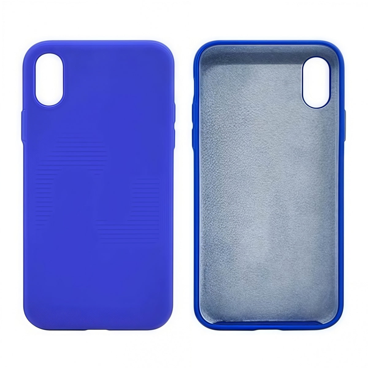 Cover per iPhone in silicone premium vellutato effetto pelle - Blu Reale/Royalblue- 6006
