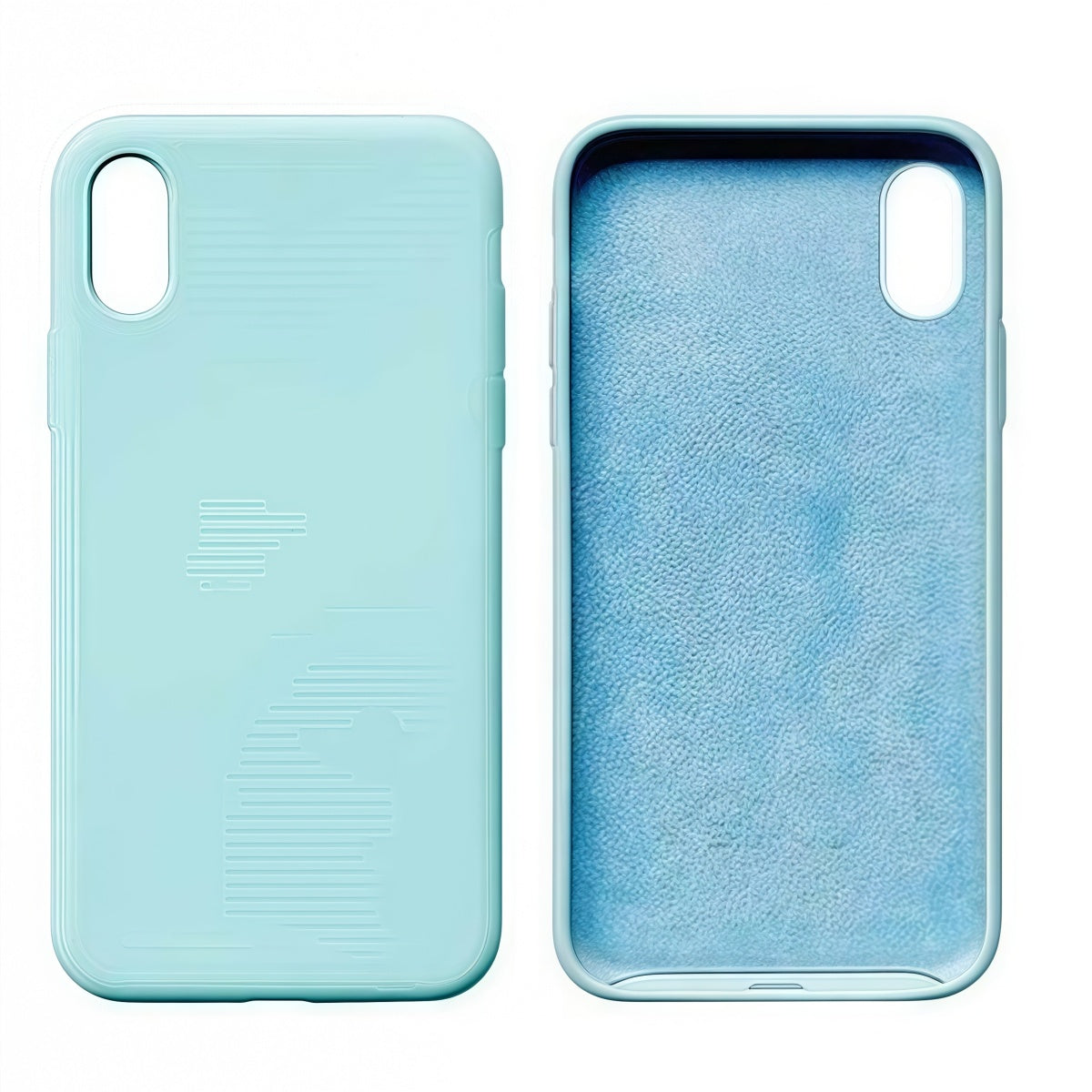Cover per iPhone in silicone premium vellutato effetto pelle-Tiffany - 6006