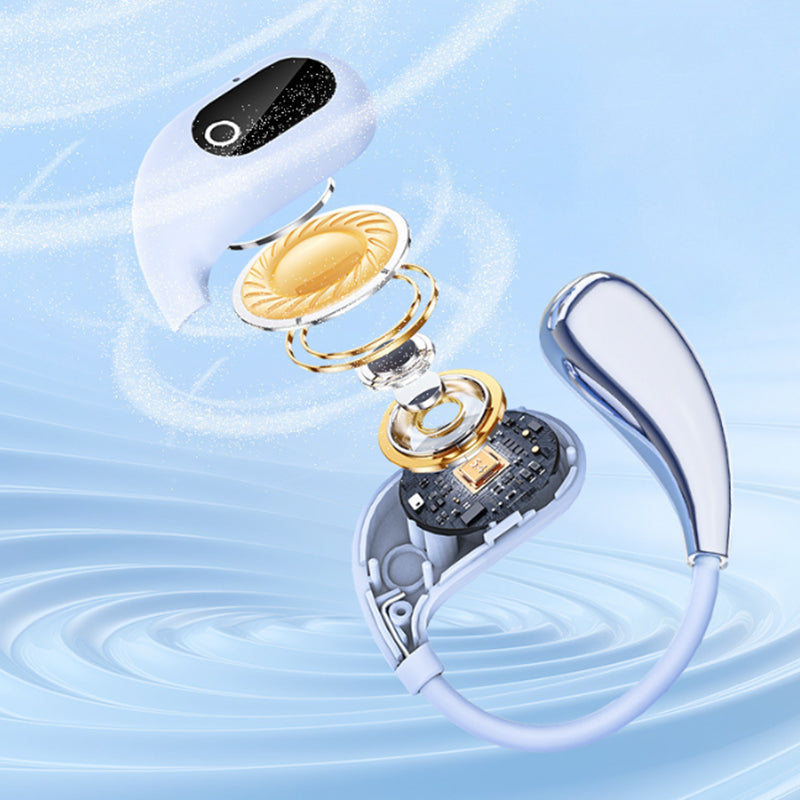 Nuovi auricolari AI intelligenti | Traduzione in tempo reale | Bluetooth | Lunga autonomia | Design OWS open-ear | Gancio auricolare comodo - Q26