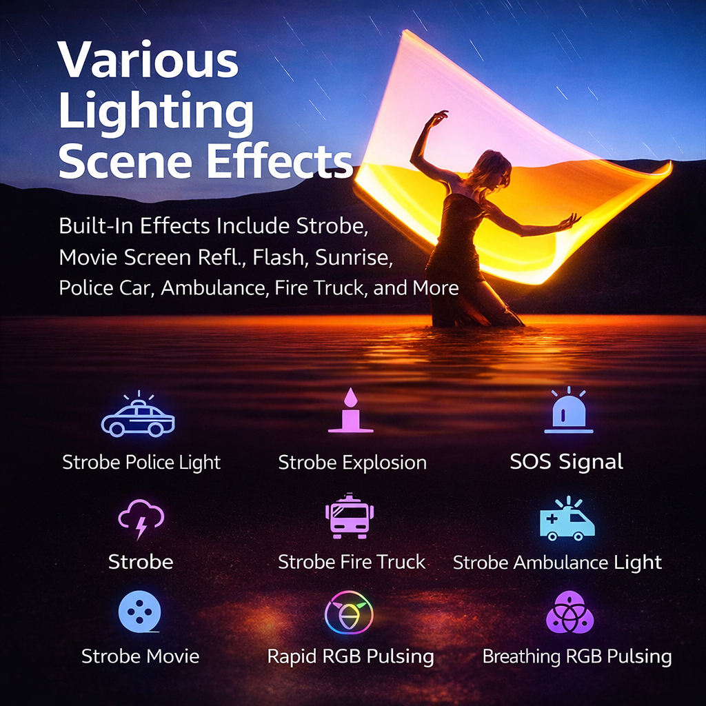 Luce LED Tascabile Magnetica RGB Display OLED | Luce per Video e Live Streaming |2500–9000K | 22 Effetti FX | Batteria 2000mAh - M20