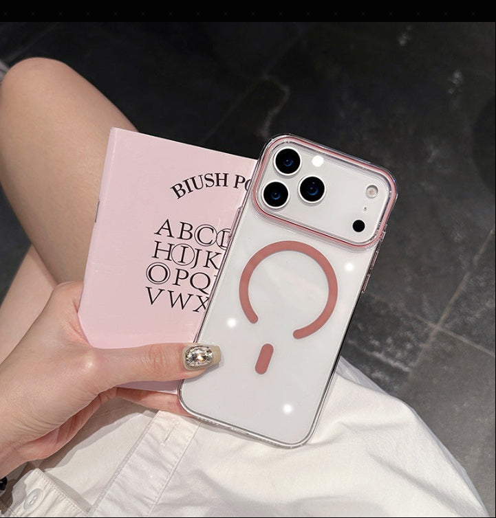 Cover Trasparente Magsafe per iPhone | PC Rigido Anti-Graffio e ingiallimento – Stile Minimal-CS08