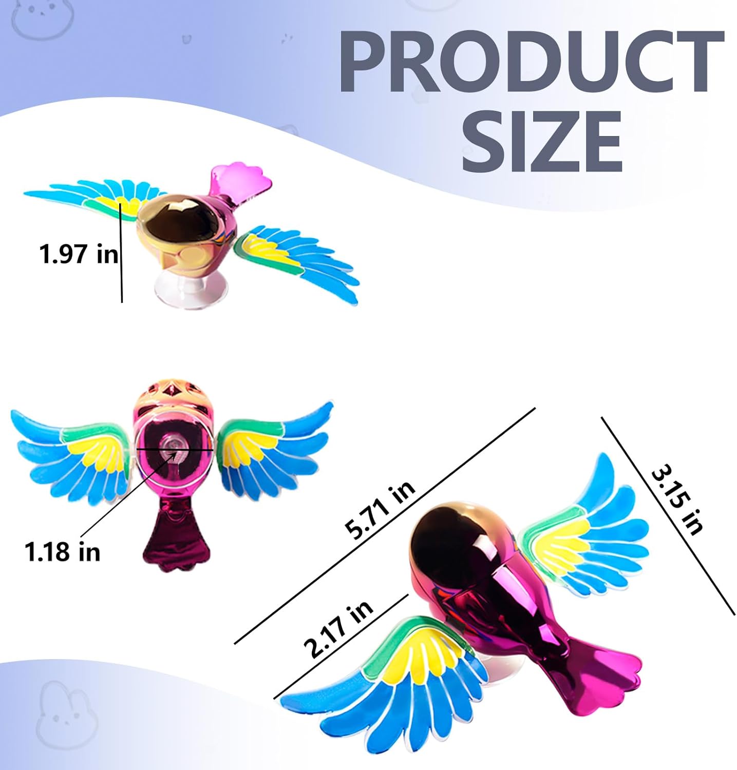 Uccellino Bionico Swing Wings – Decorazione Auto/Moto che Vola col Vento! - AD01