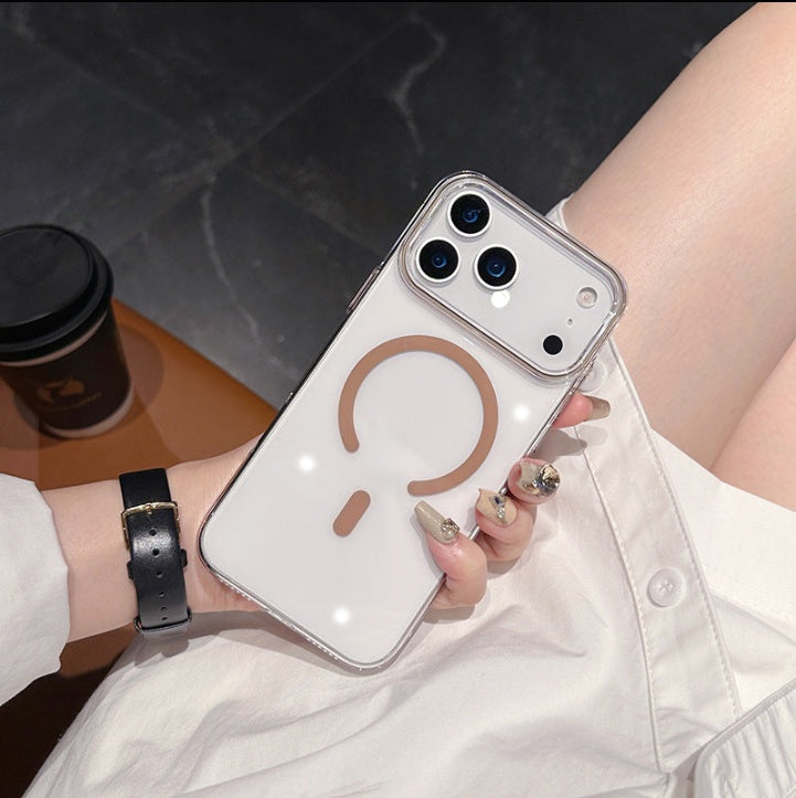 Cover Trasparente Magsafe per iPhone | PC Rigido Anti-Graffio e ingiallimento – Stile Minimal-CS08