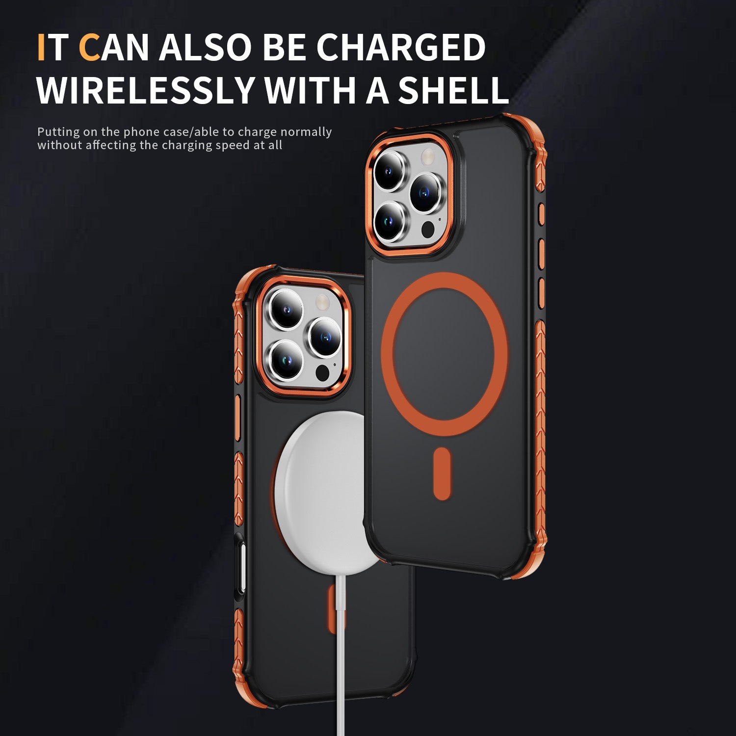 Cover anti-caduta per iPhone, con massima protezione, design elegante e moderno, compatibile con MagSafe - 7018