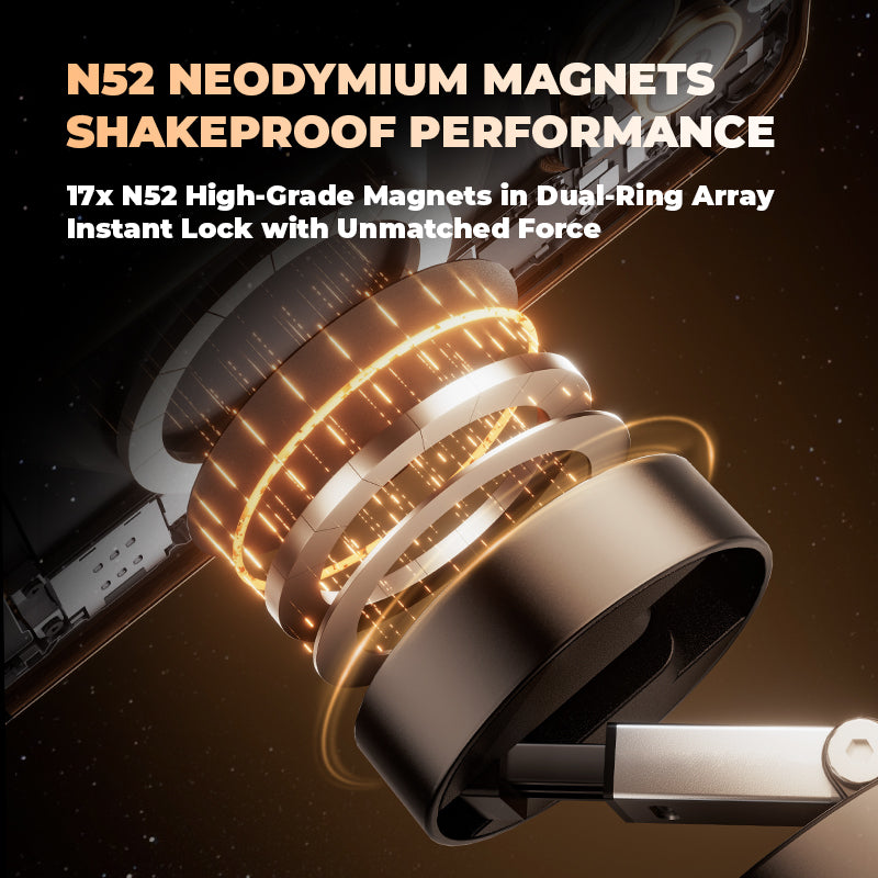NanoVac – Il Supporto Magnetico di nuova generazione con Tecnologia Nano + Vuoto, Compatibile con Tutti gli Smartphone, Pieghevole e Resistente, Perfetto per Auto, Casa e Ufficio Mod. A2 Pro