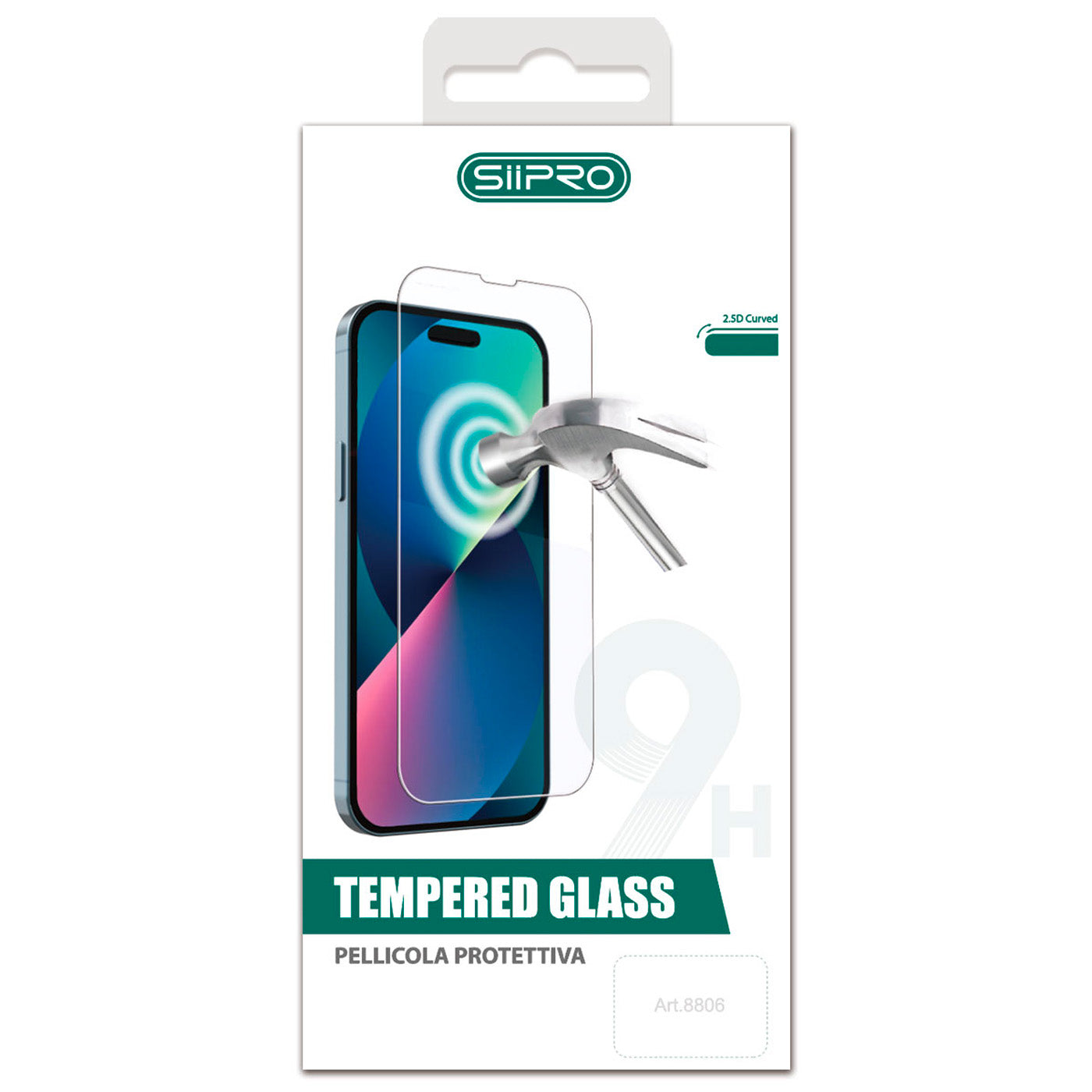 Pellicola in vetro temperato per iPhone- Standard - 8806