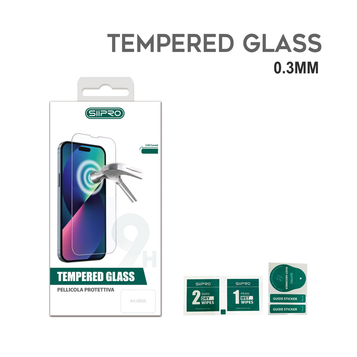 Pellicola in vetro temperato per Xiaomi- Standard - 8806