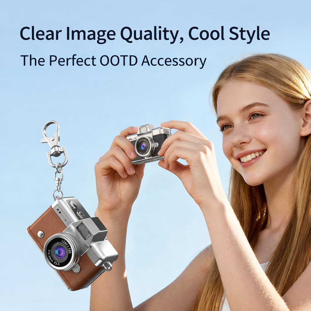 Mini Fotocamera Digitale portatile | Schermo Selfie Rotante 180° | Foto e Video HD 1280x720P | 32GB incluso- LK-027