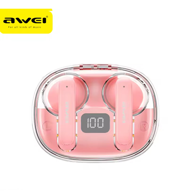 Awei T86-ENC – Auricolari Wireless Bluetooth 5.3 🎶 | ENC Noise Cancelling 🔇 | Display LED 🔋 | Custodia 500mAh ⚡ | Gaming Mode 🎮 | IPX6