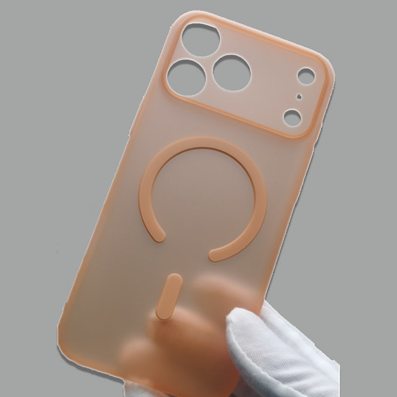 Cover Ultra Sottile da 12g per iPhone – Effetto Fumé, Finitura Opaca Antiscivolo, Compatibile con MagSafe, Anti-Impronta Mod. CS04