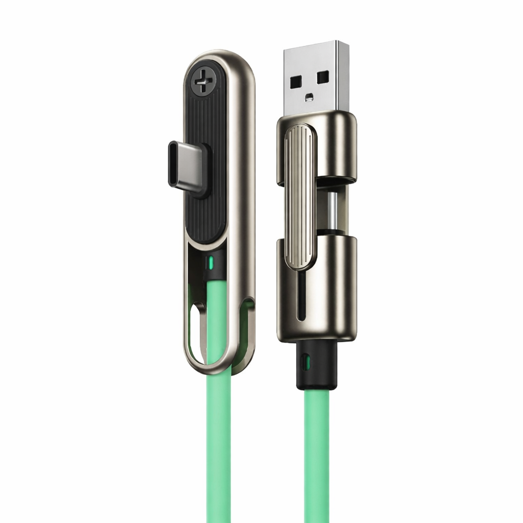 Cavo di ricarica rapida 240W 1.2M a doppia testa con supporto | USB + Type-C - WDC-81A