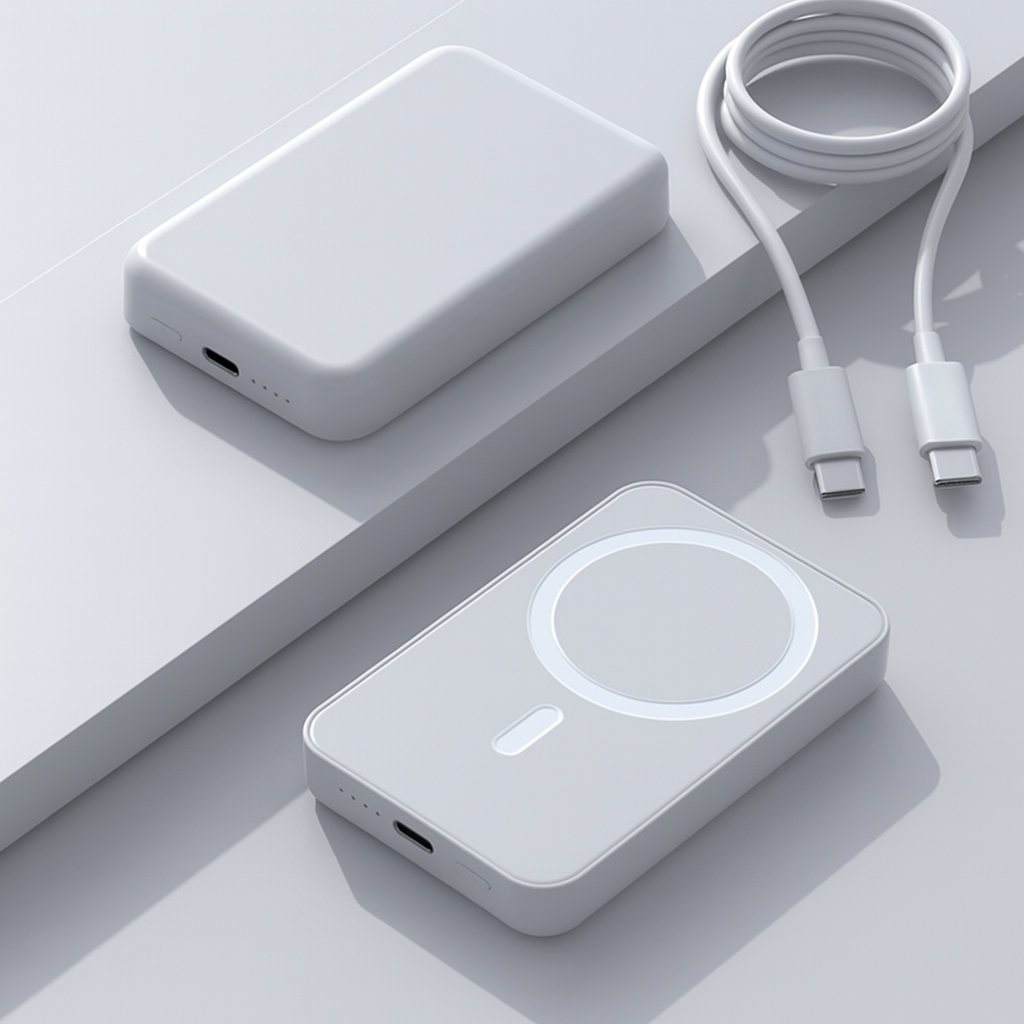 Power Bank MagSafe 4.000mAh con Ingresso Lightning Ricarica Wireless per iPhone PB4K Ultra Sottile e Leggero Funzione 15W Ricarica Magnetica Automatica