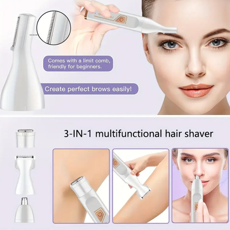 💥Trimmer 3 in 1 Professionale💥 Taglio Perfetto per Naso, Sopracciglia e Rasatura - Multifunzionale, Elegante e Facile da Usare! ✨🔥