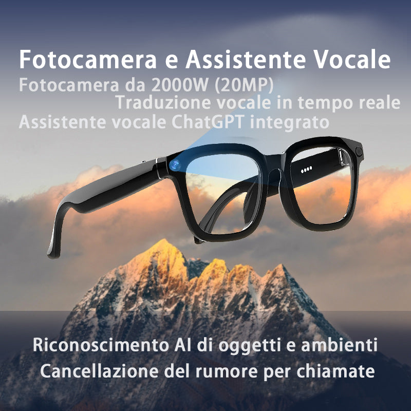 Nuovi occhiali da uomo alla moda | Montatura AI di alta qualità | Protezione luce blu | Stile coreano smart | Occhiali da sole intelligenti - V03